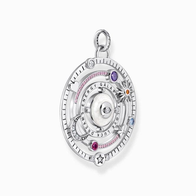 Sterling Silver Blackened Half - Ball Colourful Stones Pendant PE957 - 473 - 7Thomas Sabo Sterling SilverPE957 - 473 - 7