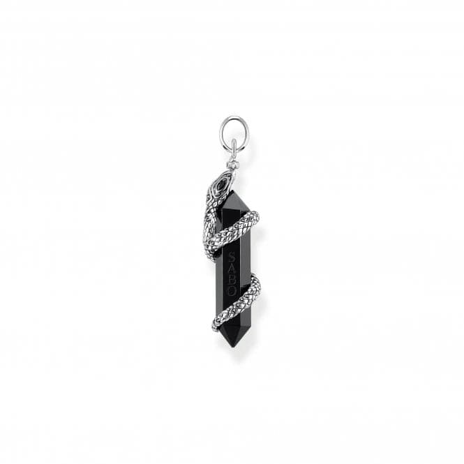 Sterling Silver Blackened Onyx With Snake Pendant PE944 - 641 - 11Thomas Sabo Sterling SilverPE944 - 641 - 11