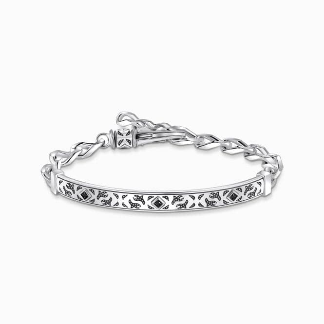 Sterling Silver Blackened Zirconia Patterned BraceletThomas Sabo Sterling SilverA2146 - 643 - 21 - L19v