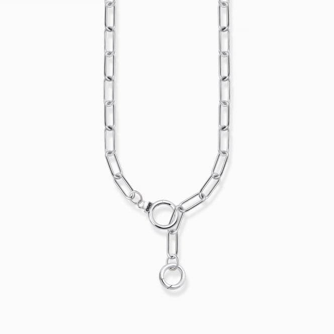 Sterling Silver Blackened Zirconia Ring Clasp Link Necklace KE2192 - 643 - 21Thomas Sabo Sterling SilverKE2192 - 643 - 21