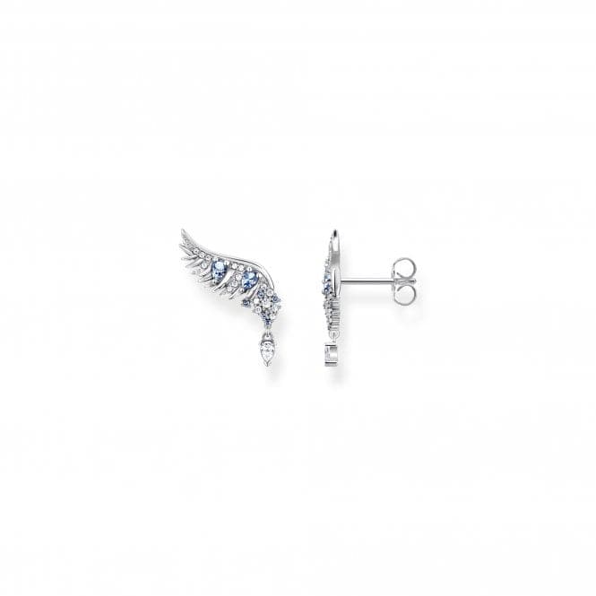 Sterling Silver Blue Stone Phoenix Wing Earrings H2247 - 644 - 1Thomas Sabo Sterling SilverH2247 - 644 - 1