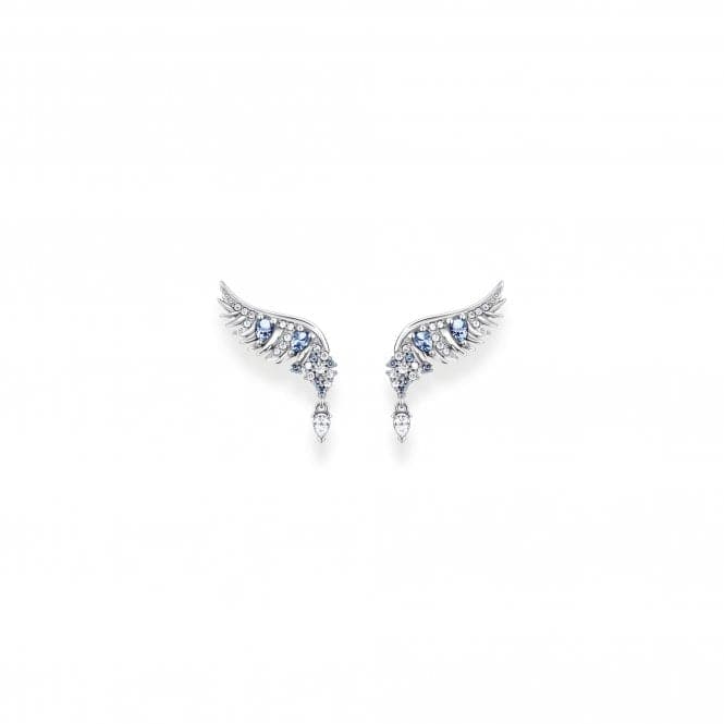 Sterling Silver Blue Stone Phoenix Wing Earrings H2247 - 644 - 1Thomas Sabo Sterling SilverH2247 - 644 - 1