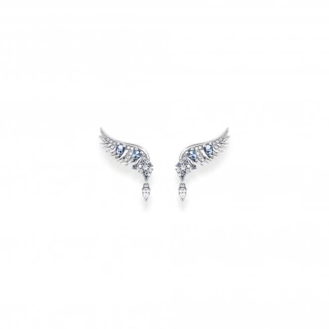 Sterling Silver Blue Stone Phoenix Wing Earrings H2247 - 644 - 1Thomas Sabo Sterling SilverH2247 - 644 - 1