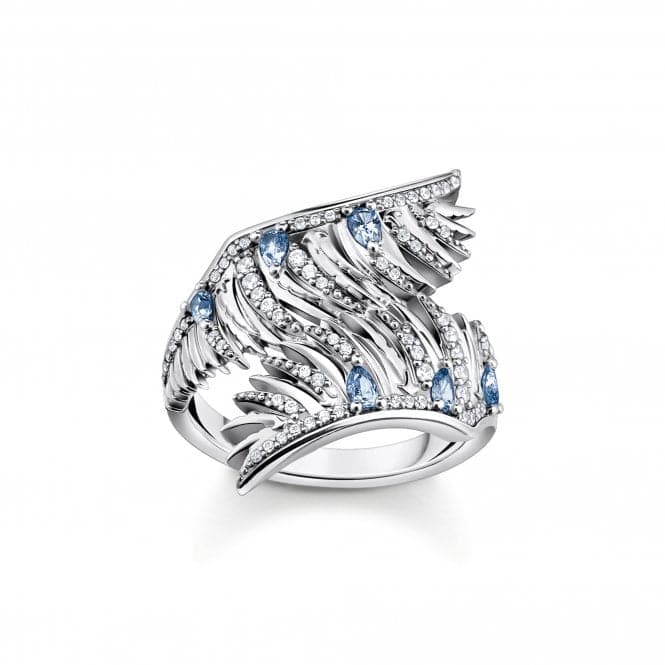 Sterling Silver Blue Stone Phoenix Wing Ring TR2409 - 644 - 1Thomas Sabo Sterling SilverTR2409 - 644 - 1 - 48