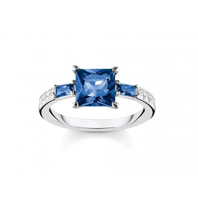 Sterling Silver Blue Stone Ring TR2380 - 166 - 1Thomas Sabo Sterling SilverTR2380 - 166 - 1 - 48