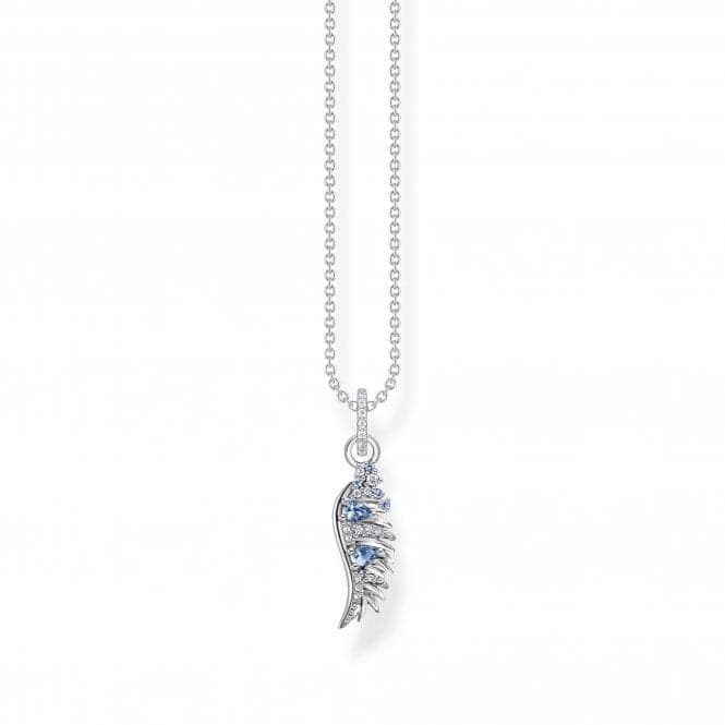 Sterling Silver Blue Stones Phoenix Wing Necklace KE2168 - 644 - 1 - L45VThomas Sabo Sterling SilverKE2168 - 644 - 1