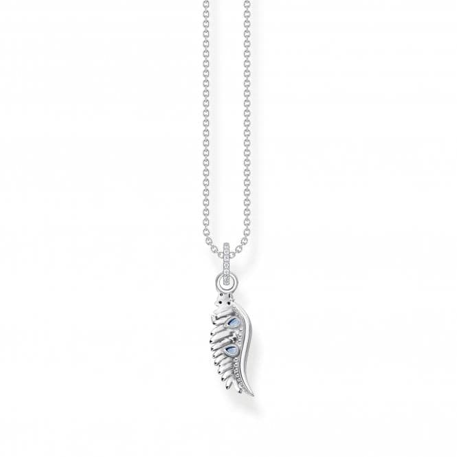 Sterling Silver Blue Stones Phoenix Wing Necklace KE2168 - 644 - 1 - L45VThomas Sabo Sterling SilverKE2168 - 644 - 1