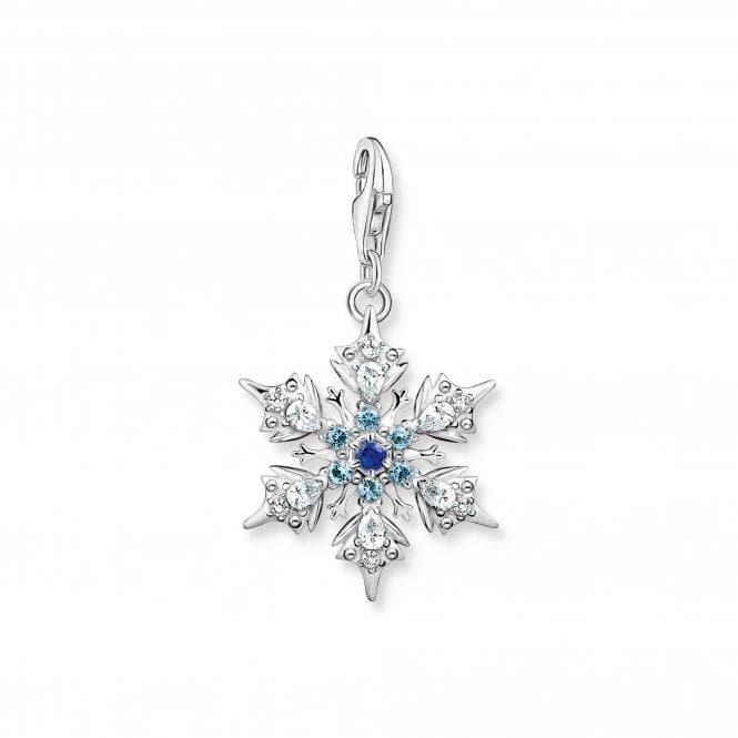 Sterling Silver Blue Stones Snowflake Charm 1902 - 945 - 7Thomas Sabo Charm Club1902 - 945 - 7