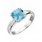 Sterling Silver Blue Topaz Cushion Cut Ring R3717TBeginningsR3717T 50