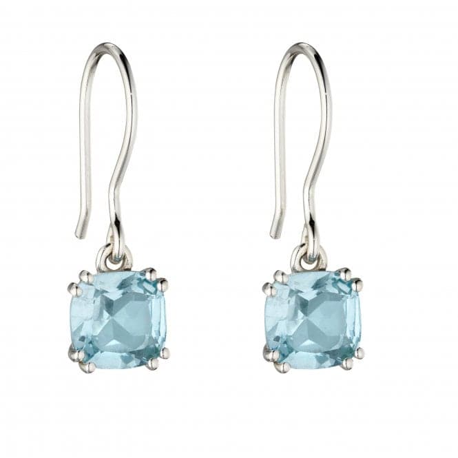 Sterling Silver Blue Topaz Cushion Earrings E5849TBeginningsE5849T