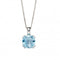 Sterling Silver Blue Topaz Cushion Pendant P4861TBeginningsP4861T