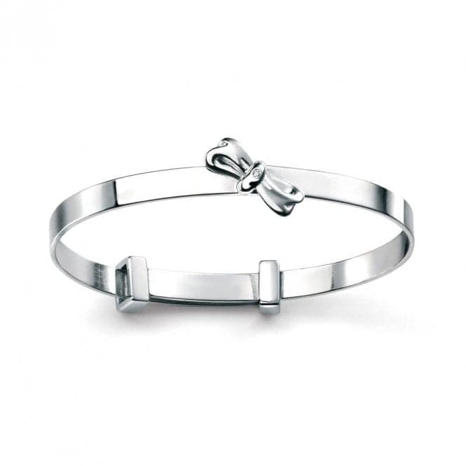 Sterling Silver Bow Bangle B4781D for DiamondB4781