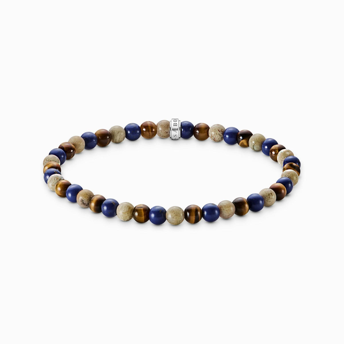 Sterling Silver Brown & Blue Beaded Bracelet Bracelet A2183 - 531 - 7Thomas Sabo Sterling SilverA2183 - 531 - 7 - L17
