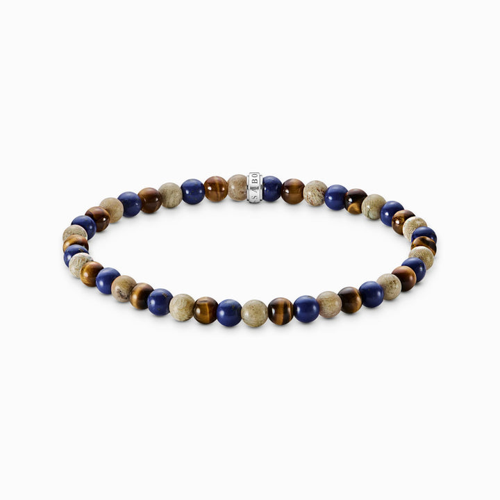 Sterling Silver Brown & Blue Beaded Bracelet Bracelet A2183 - 531 - 7Thomas Sabo Sterling SilverA2183 - 531 - 7 - L17