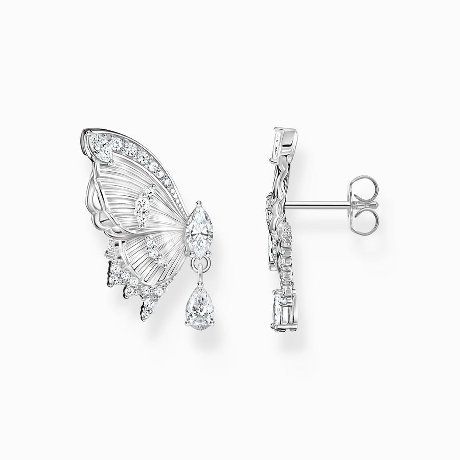 Sterling Silver Butterfly Paradise Stud Earrings H2328 - 051 - 14Thomas Sabo Sterling SilverH2328 - 051 - 14