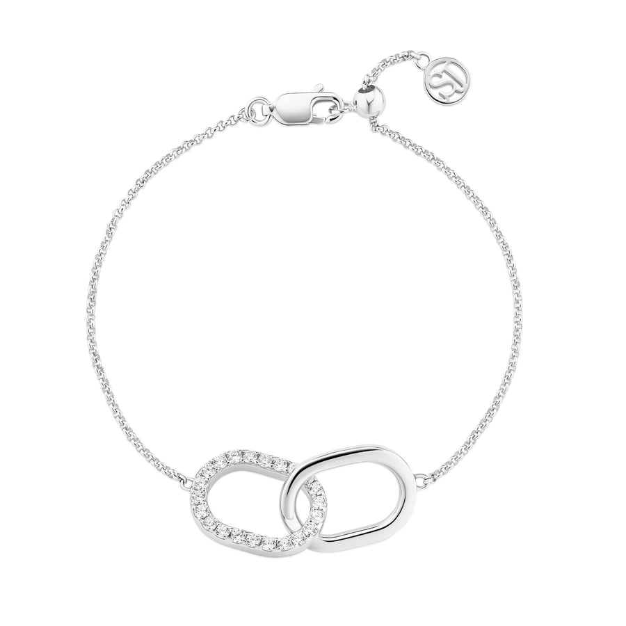 Sterling Silver Capizzi Due Piccolo Bracelet SJ - B42236 - CZSif JakobsSJ - B42236 - CZ