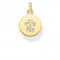 Sterling Silver Cat Paw Gold Disc Pendant PE882 - 414 - 14Thomas Sabo Sterling SilverPE882 - 414 - 14