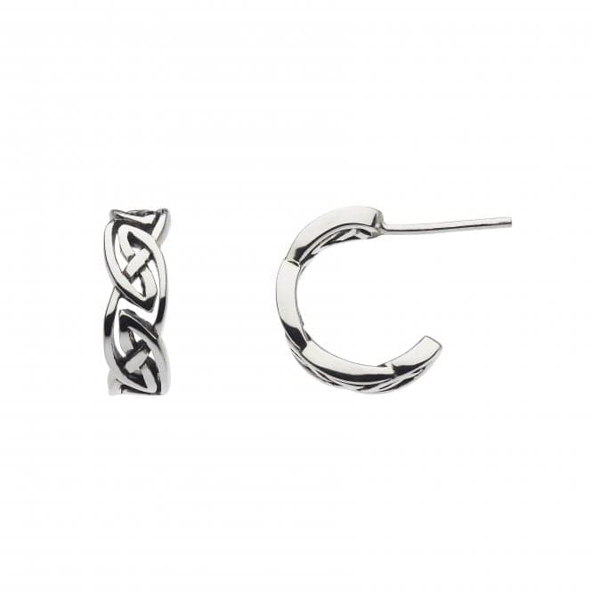 Sterling Silver Celtic Huggy Hoop Earrings 6287HPDew6287HP026