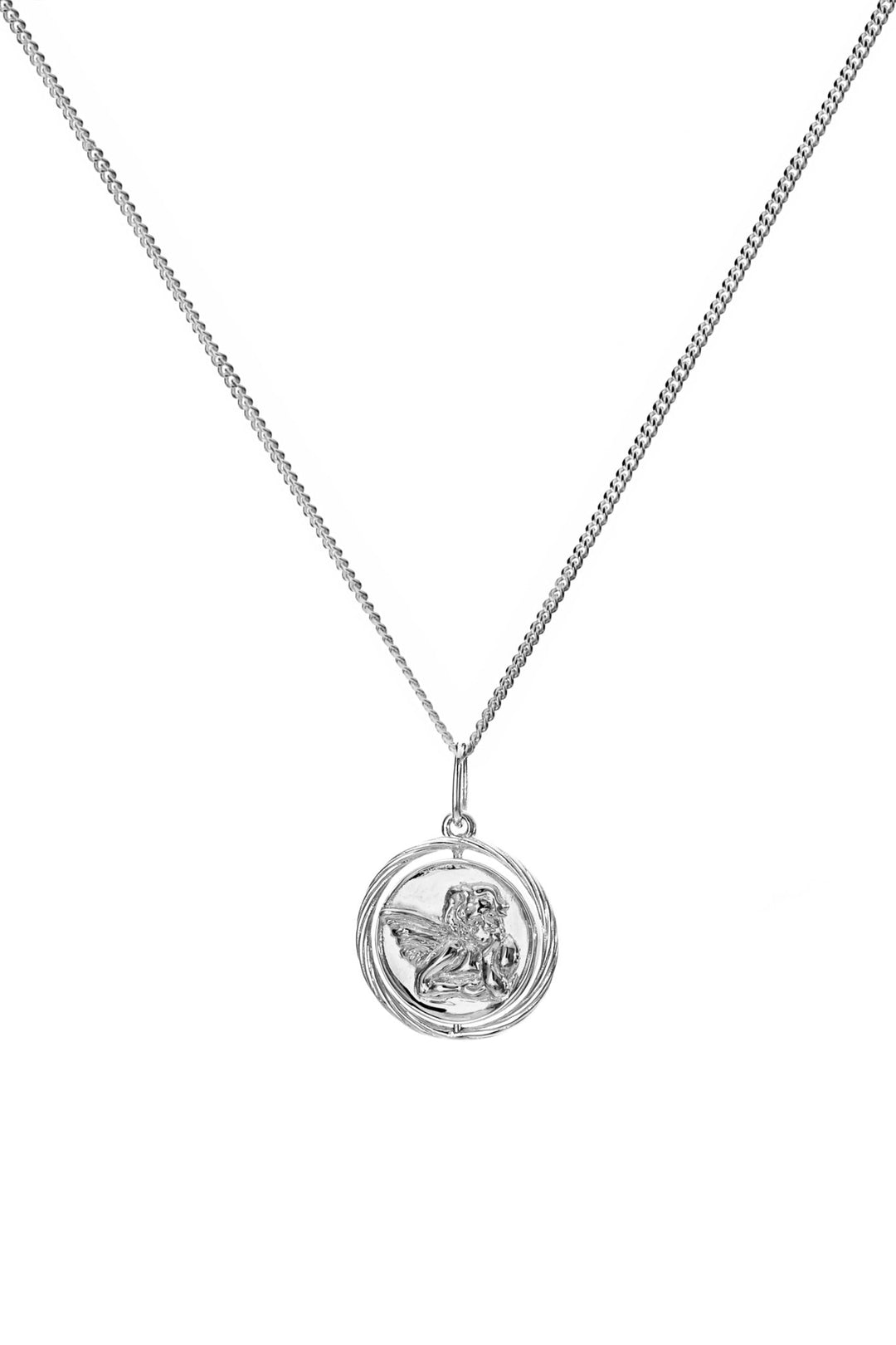 Sterling Silver Cherub Disc PendantThe Fine CollectiveBA0064024