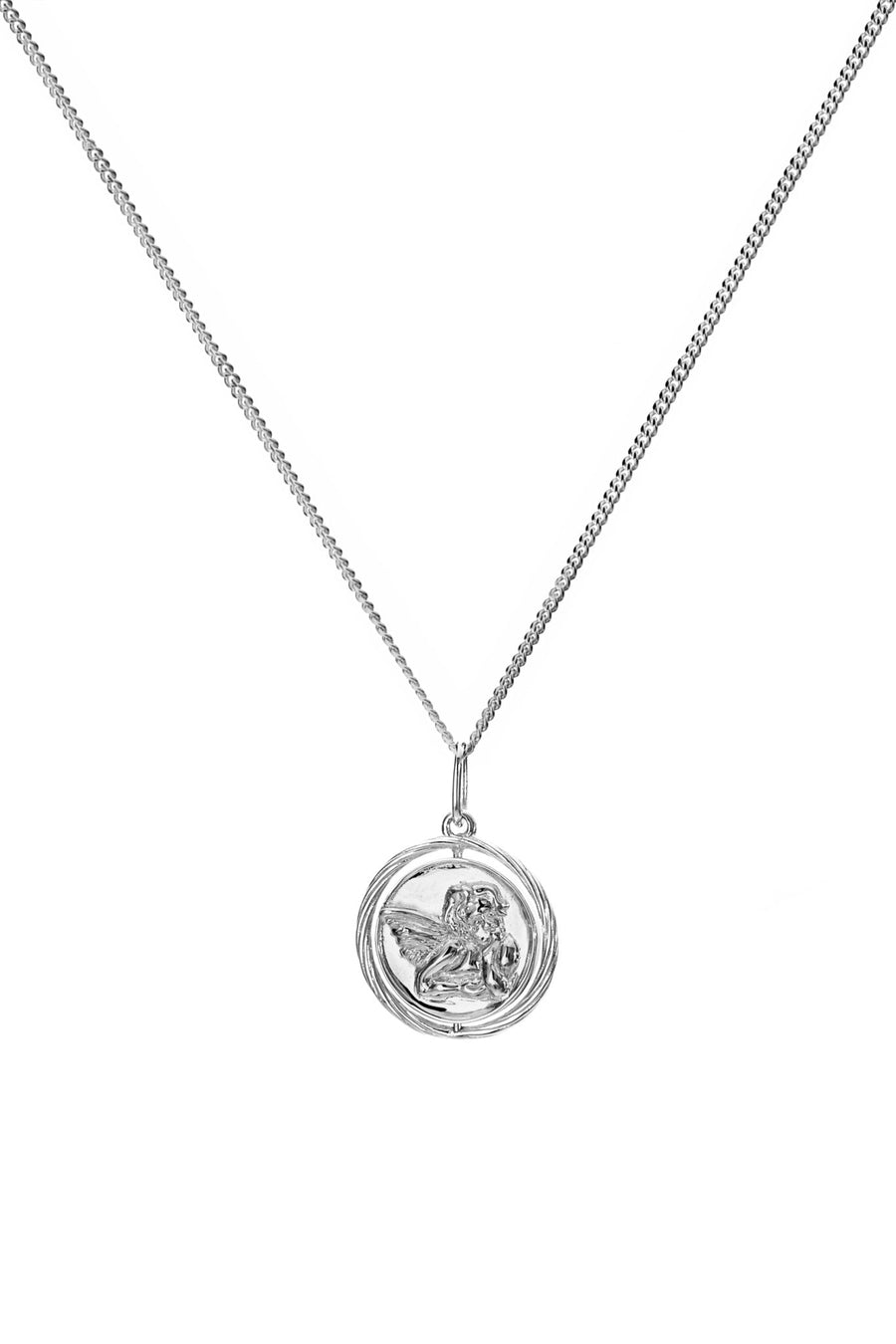 Sterling Silver Cherub Disc PendantThe Fine CollectiveBA0064024