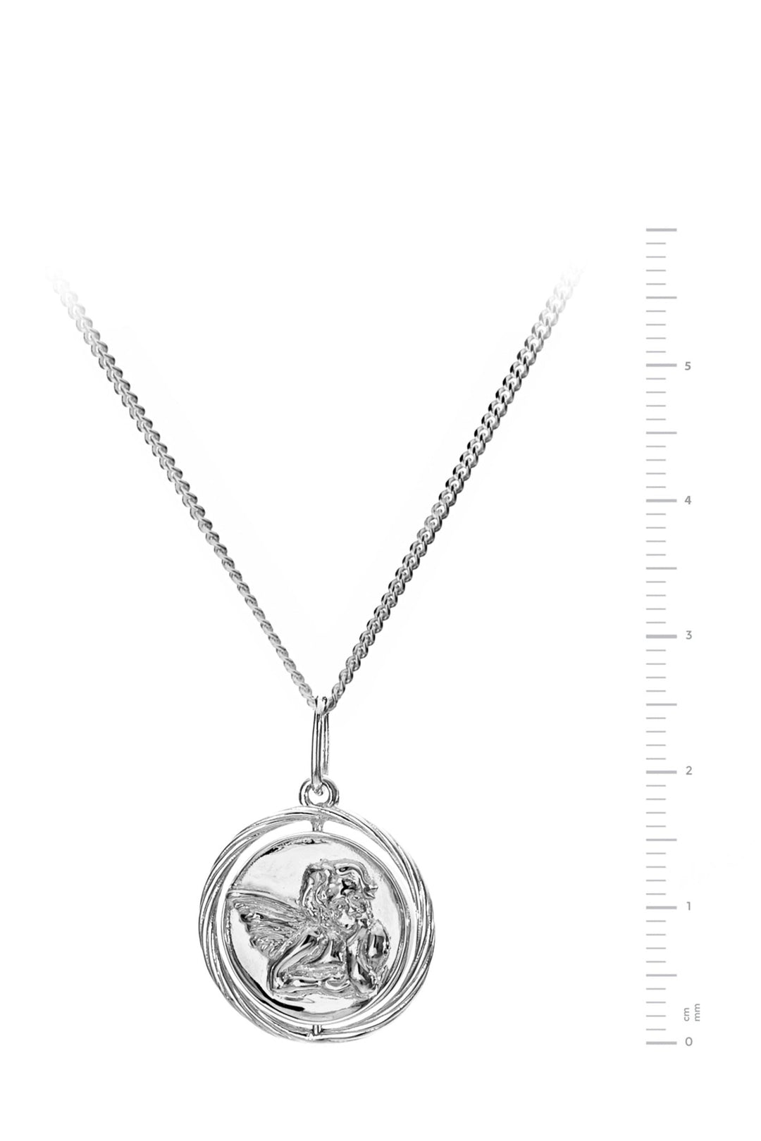 Sterling Silver Cherub Disc PendantThe Fine CollectiveBA0064024