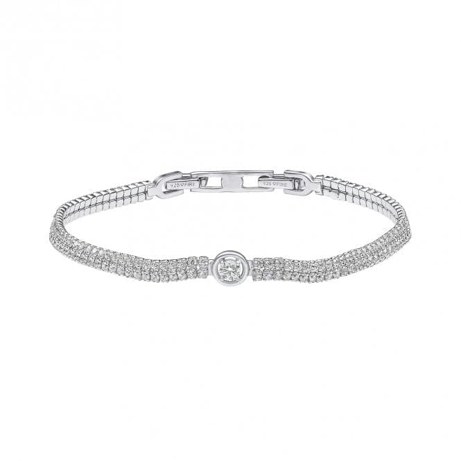 Sterling Silver Clear Cubic Zirconia Bracelet B5476DiamonfireB5476