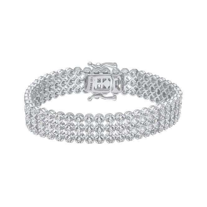 Sterling Silver Clear Cubic Zirconia Bracelet B5477DiamonfireB5477