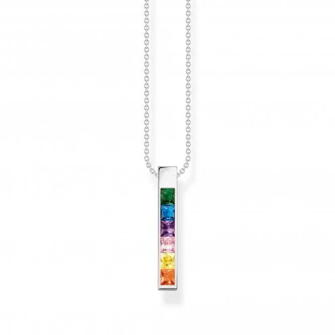 Sterling Silver Colourful Stones Necklace KE2113 - 166 - 7 - L45VThomas Sabo Sterling SilverKE2113 - 166 - 7