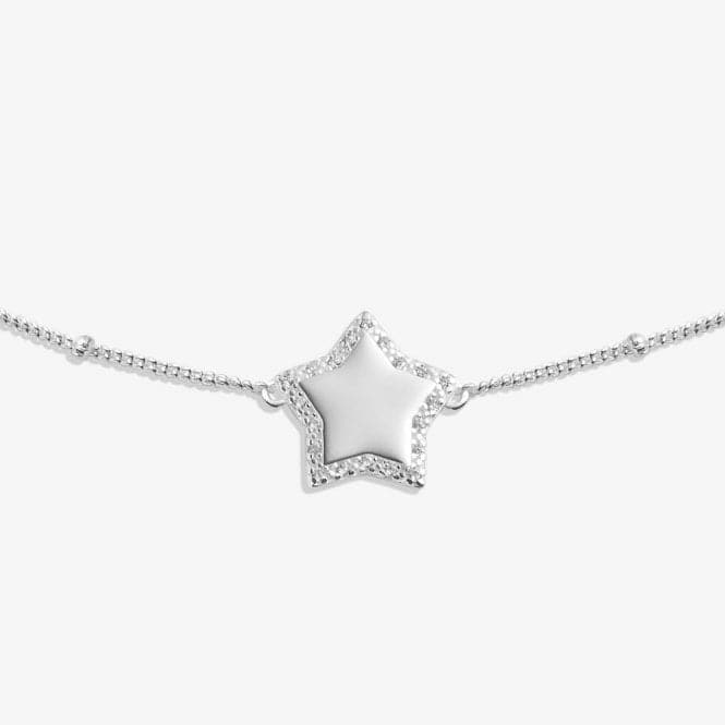 Sterling Silver Congratulations Star Pave 16cm + 3cm Bracelet JJS0008Joma JewelleryJJS0008