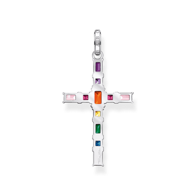 Sterling Silver Cross Colourful Stones Pendant PE939 - 073 - 7Thomas Sabo Sterling SilverPE939 - 073 - 7