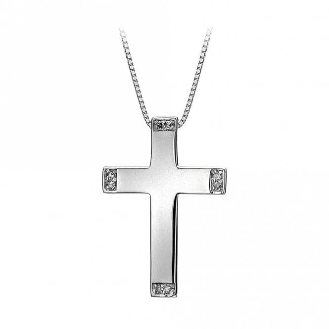 Sterling Silver Cross Pendant And Chain DP105Hot DiamondsDP105