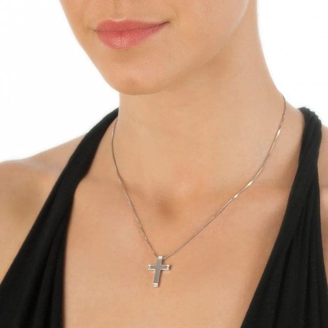 Sterling Silver Cross Pendant And Chain DP105Hot DiamondsDP105