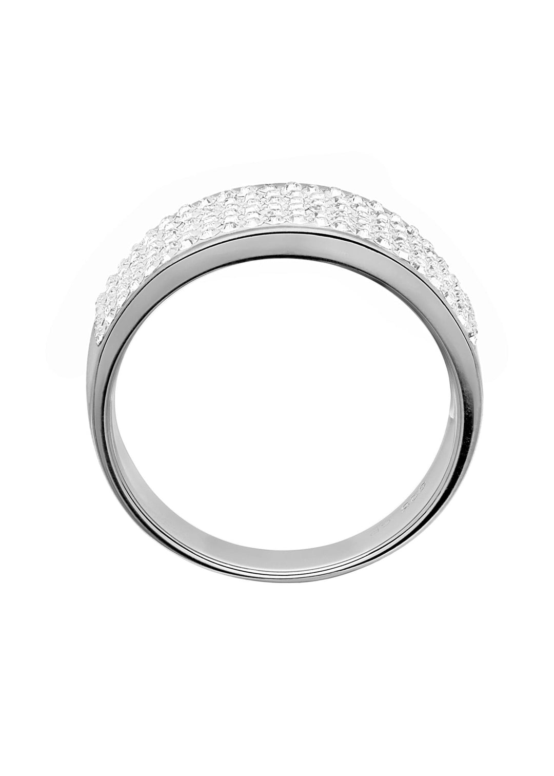 Sterling Silver Crystal 8mm Band RingThe Fine CollectiveBA0050694 - L