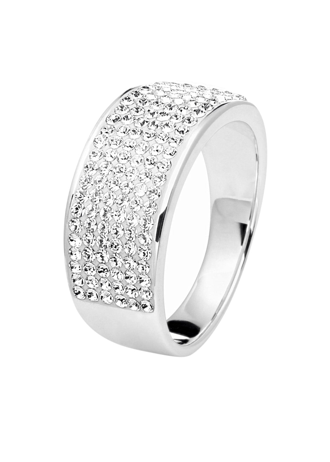 Sterling Silver Crystal 8mm Band RingThe Fine CollectiveBA0050694 - L