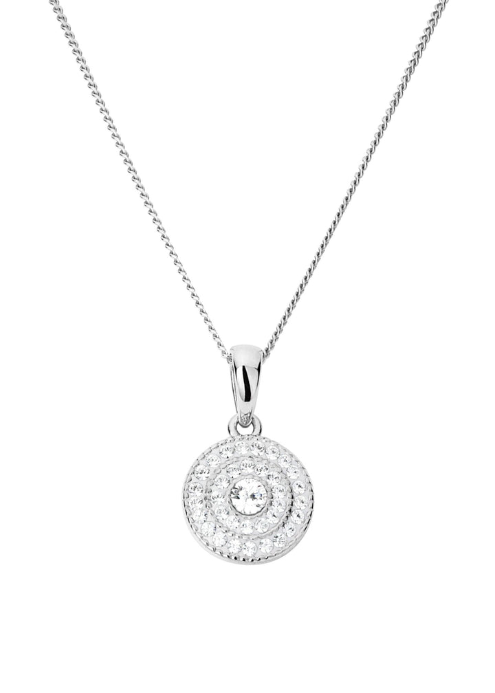 Sterling Silver Crystal Cluster Pendant, Earring and Watch SetThe Fine CollectiveBA0060597