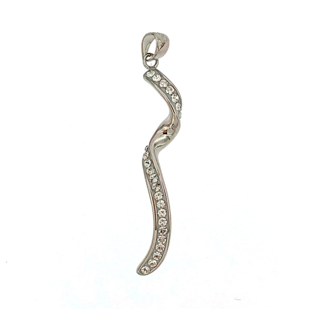 Sterling Silver Crystal Swirl PendantThe Fine CollectiveBA0060266