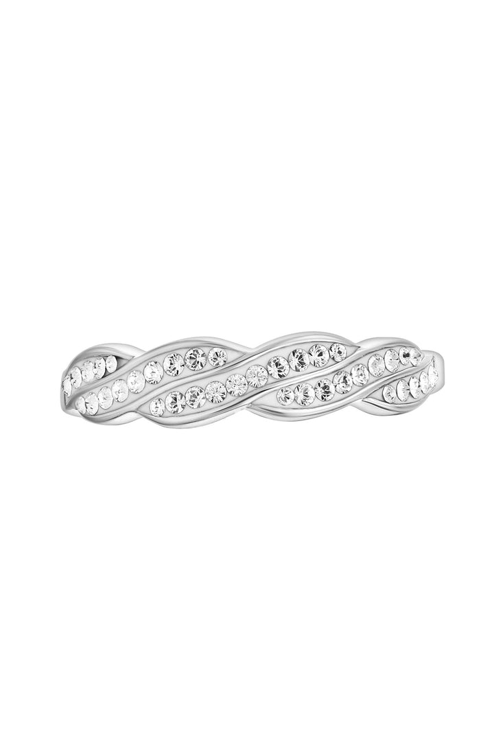 Sterling Silver Crystal Wave RingThe Fine CollectiveBA0051370 - L