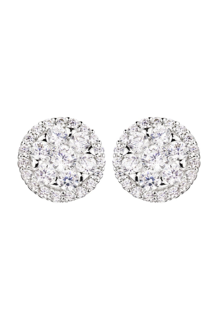 Sterling Silver Cubic Zirconia Round Earring and Pendant SetThe Fine CollectiveBA0060690