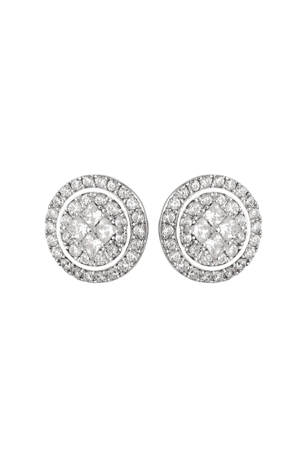 Sterling Silver Cubic Zirconia Round Stud EarringsThe Fine CollectiveBA0062706