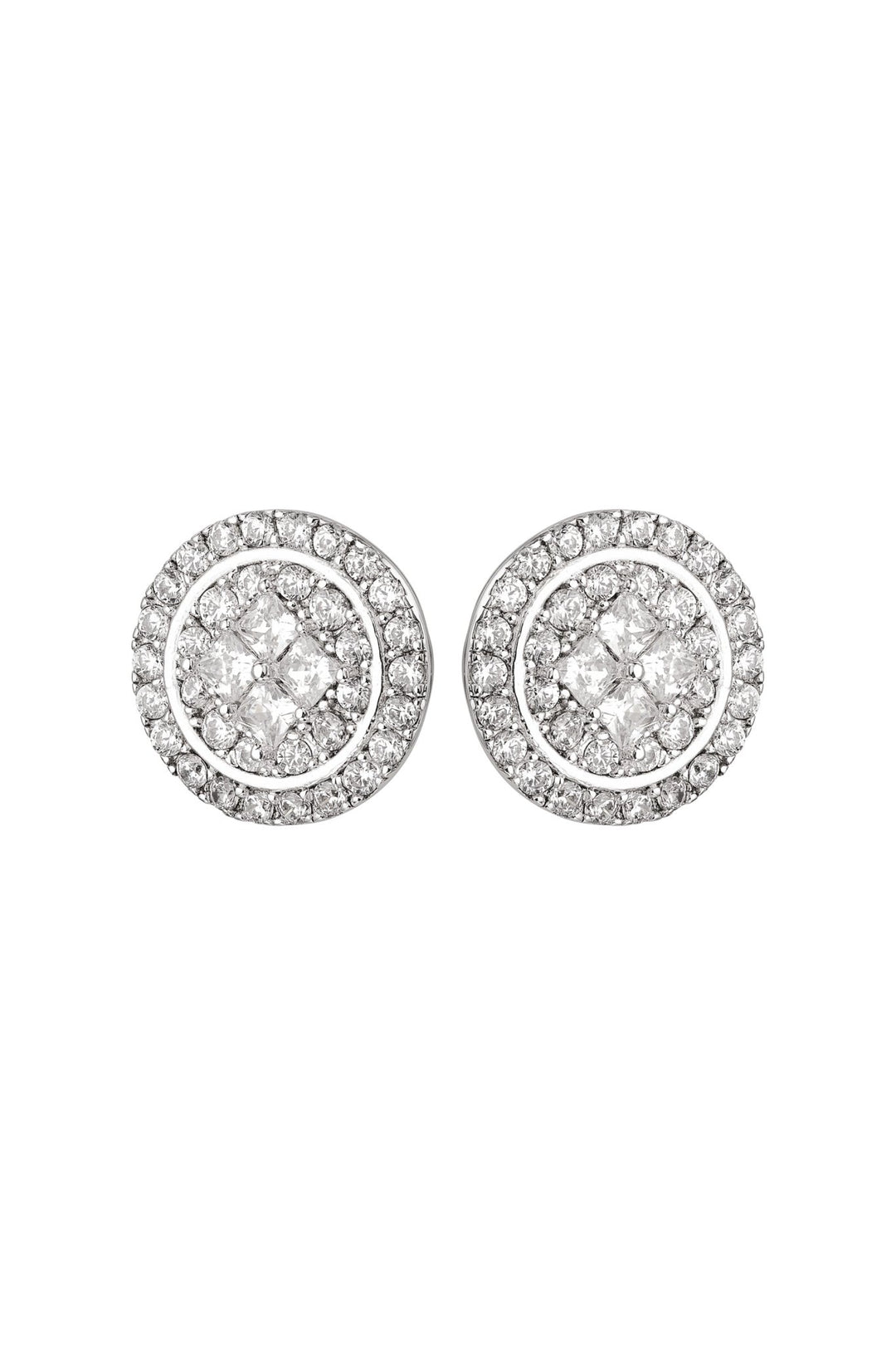 Sterling Silver Cubic Zirconia Round Stud EarringsThe Fine CollectiveBA0062706