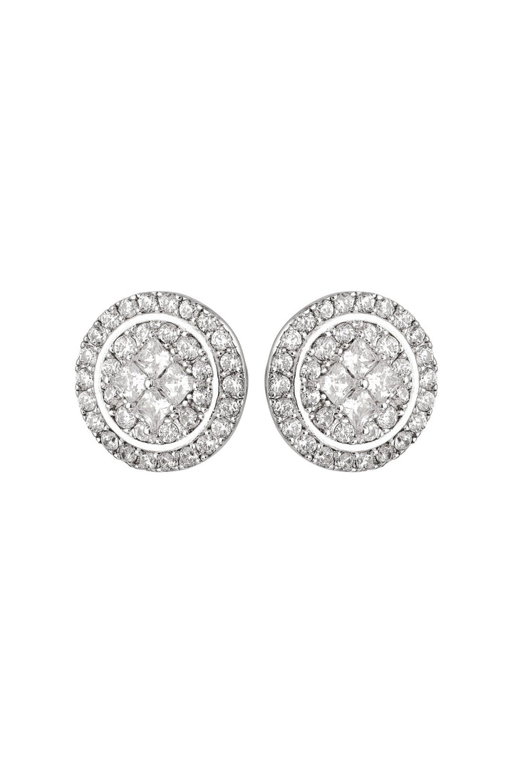 Sterling Silver Cubic Zirconia Round Stud EarringsThe Fine CollectiveBA0062706