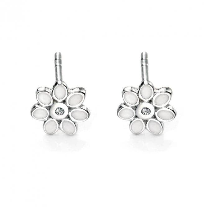 Sterling Silver Daisy Earrings E4122D for DiamondE4122