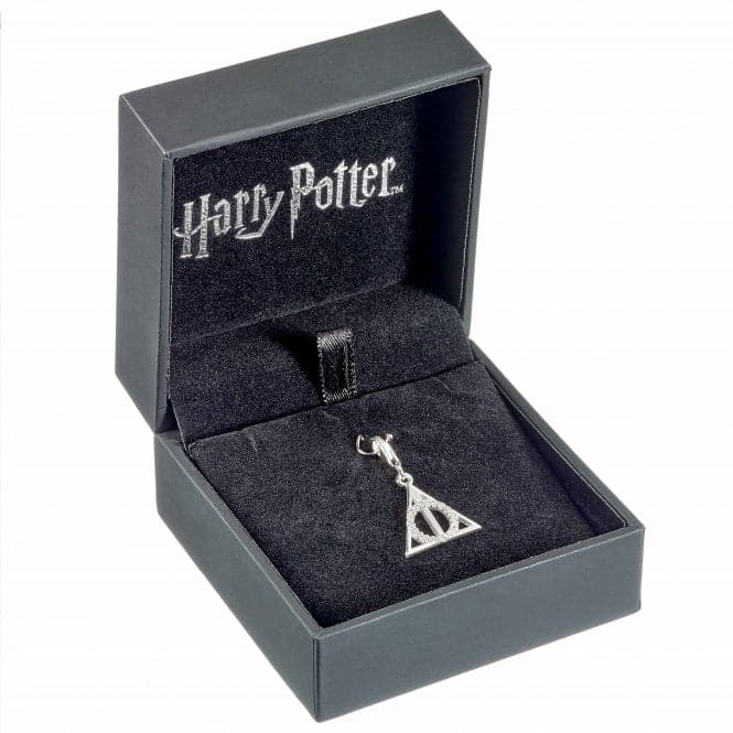 Sterling Silver Deathly Hallows Clip On Charm With Claw Set CrystalsHarry PotterBHPSC002