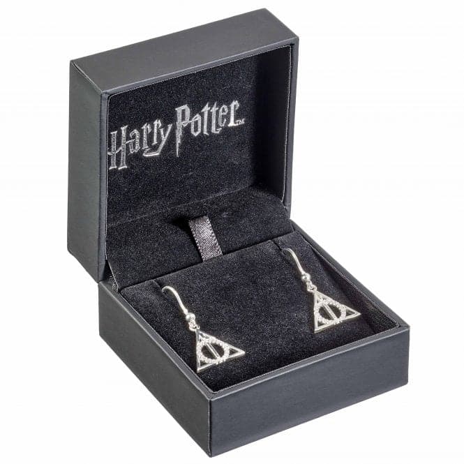 Sterling Silver Deathly Hallows Drop Earrings with Crystal ElementsHarry PotterBHPSE002