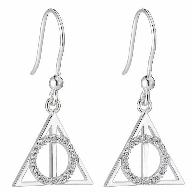 Sterling Silver Deathly Hallows Drop Earrings with Crystal ElementsHarry PotterBHPSE002