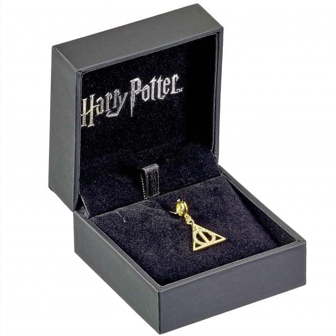 Sterling Silver Deathly Hallows Gold Plated Slider CharmHarry PotterHPGSC02 - SC