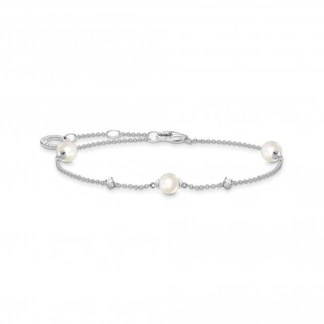 Sterling Silver Delicate Pearl Bracelet A2038 - 167 - 14 - L19VThomas Sabo Charm Club CharmingA2038 - 167 - 14 - L19V