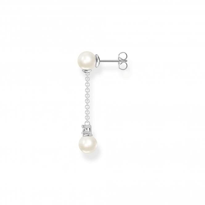 Sterling Silver Delicate Pearl Drop Single Earring H2212 - 167 - 14Thomas Sabo Charm Club CharmingH2212 - 167 - 14