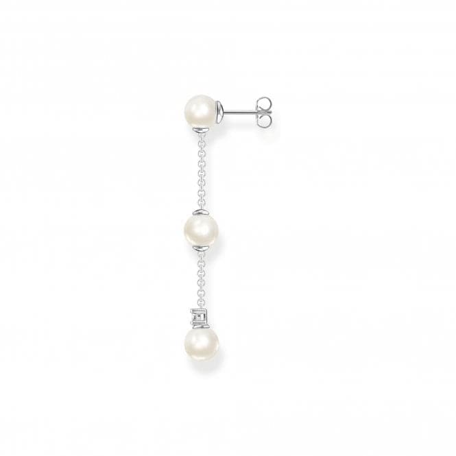 Sterling Silver Delicate Pearl Drop Single Earring H2221 - 167 - 14Thomas Sabo Charm Club CharmingH2221 - 167 - 14