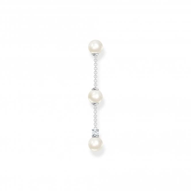 Sterling Silver Delicate Pearl Drop Single Earring H2221 - 167 - 14Thomas Sabo Charm Club CharmingH2221 - 167 - 14